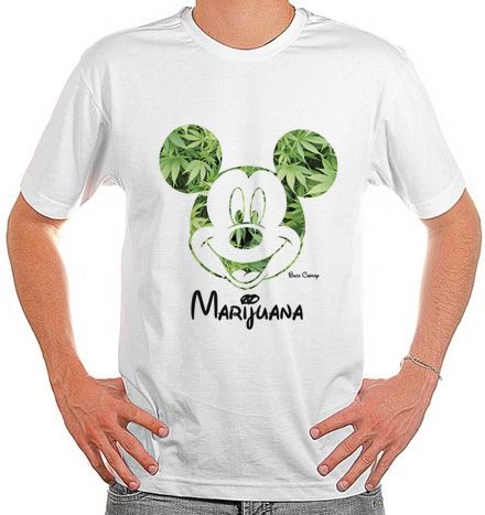 Camiseta Mickey Marijuana
